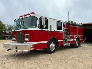 Front view of a firetruck