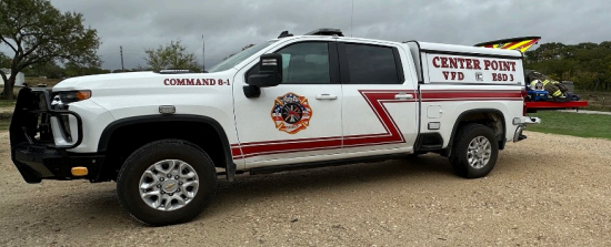 Side view of a command vehicle